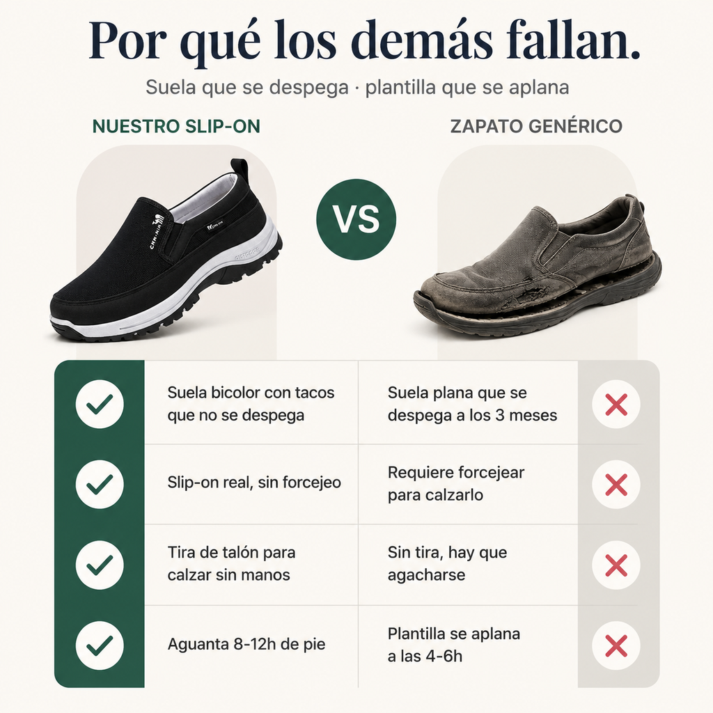 Zapato Slip-On CHN·NIN - Comparativa vs genérico