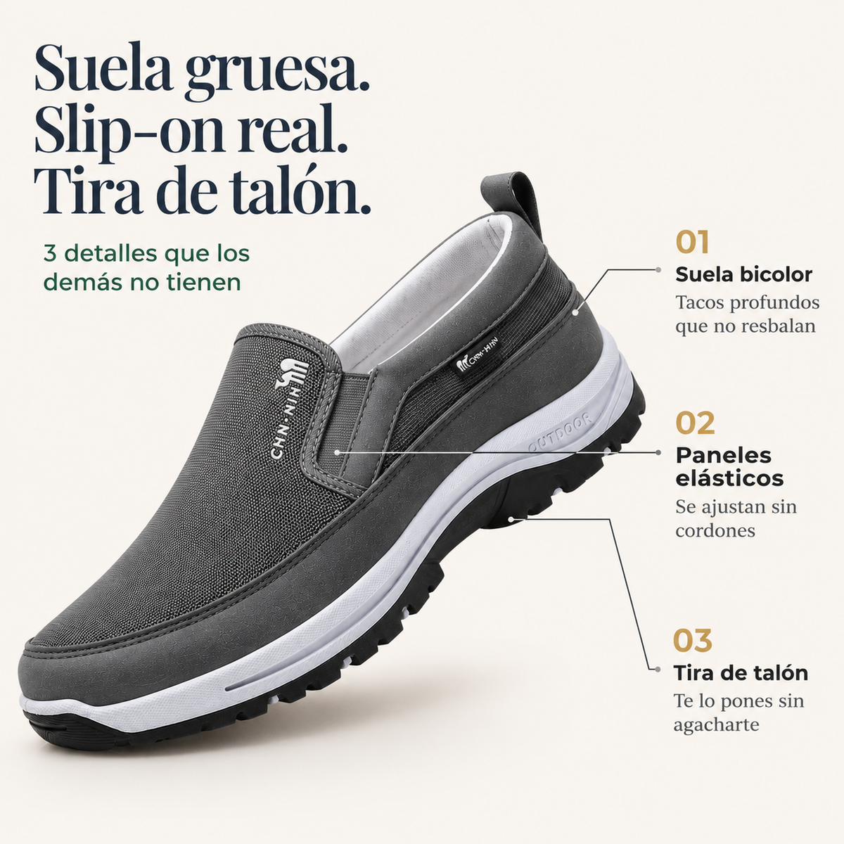 Zapato Slip-On CHN·NIN - Características